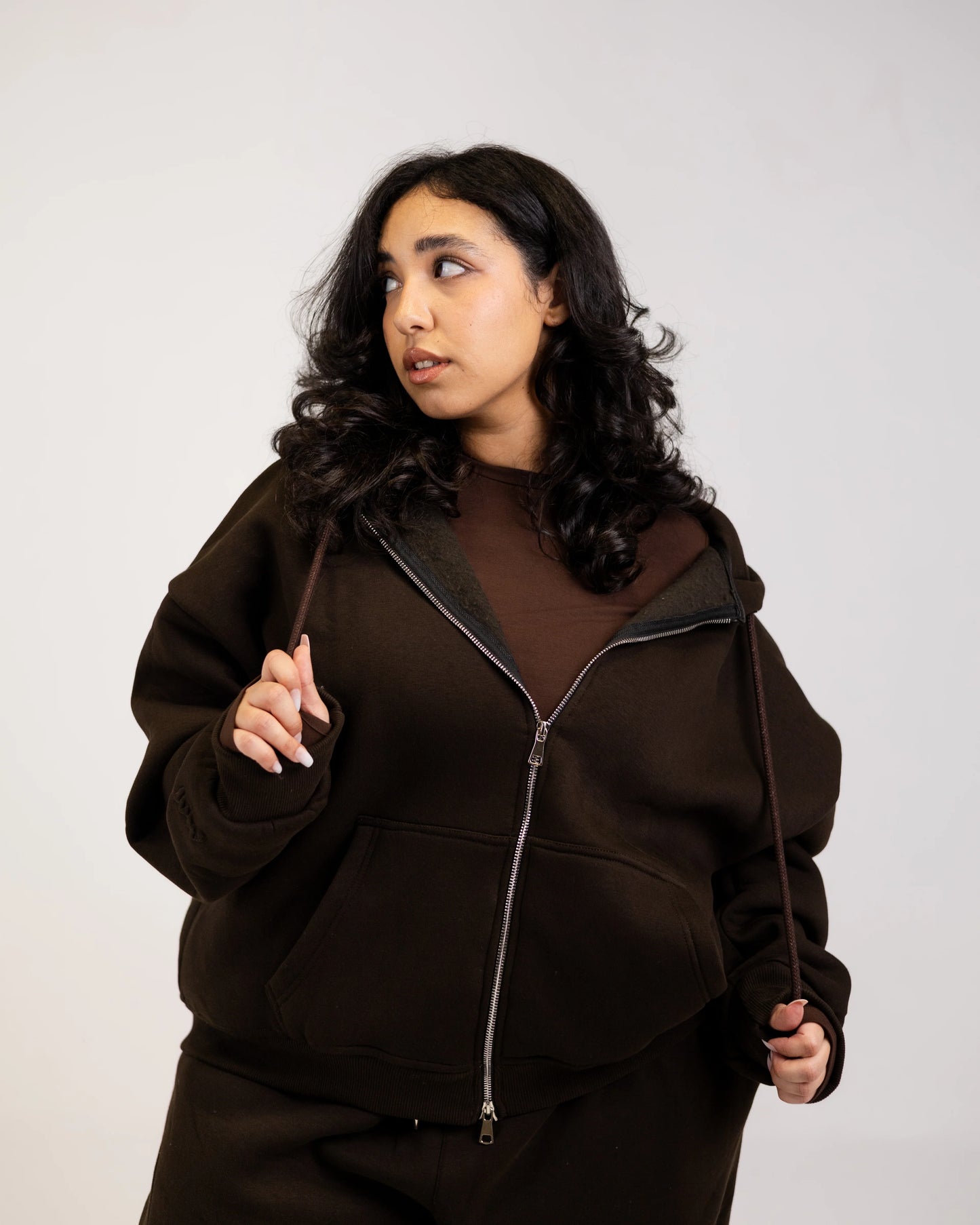 Grand-mere brown zipper