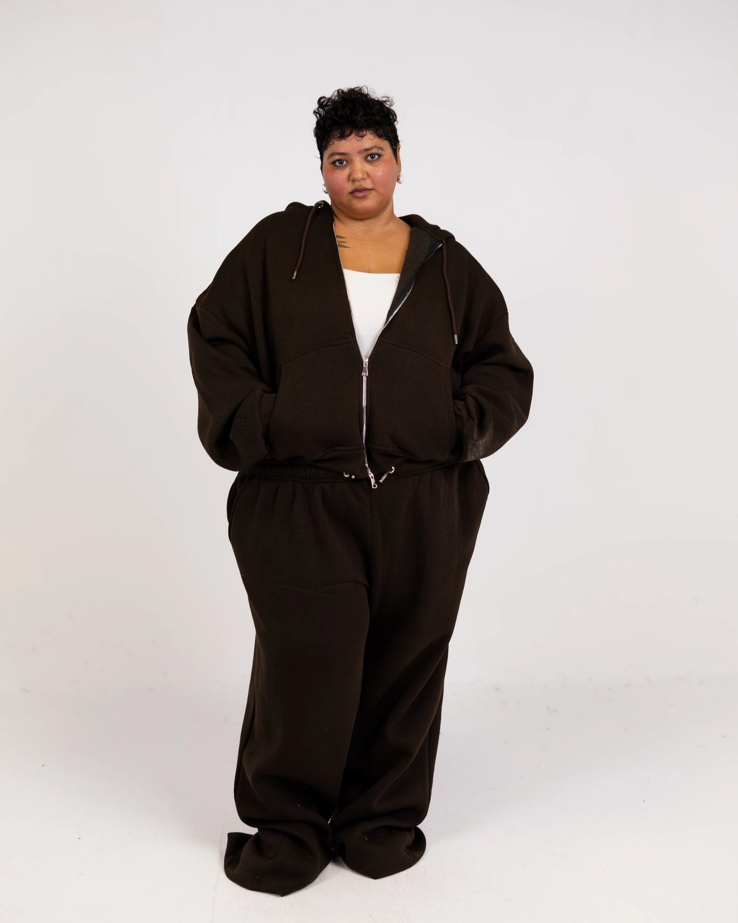 Grand-mere brown zipper