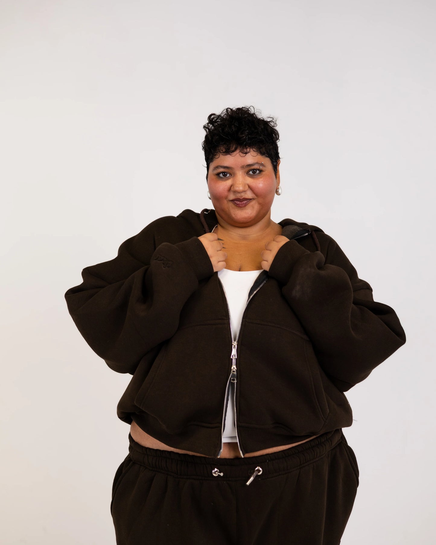 Grand-mere brown zipper